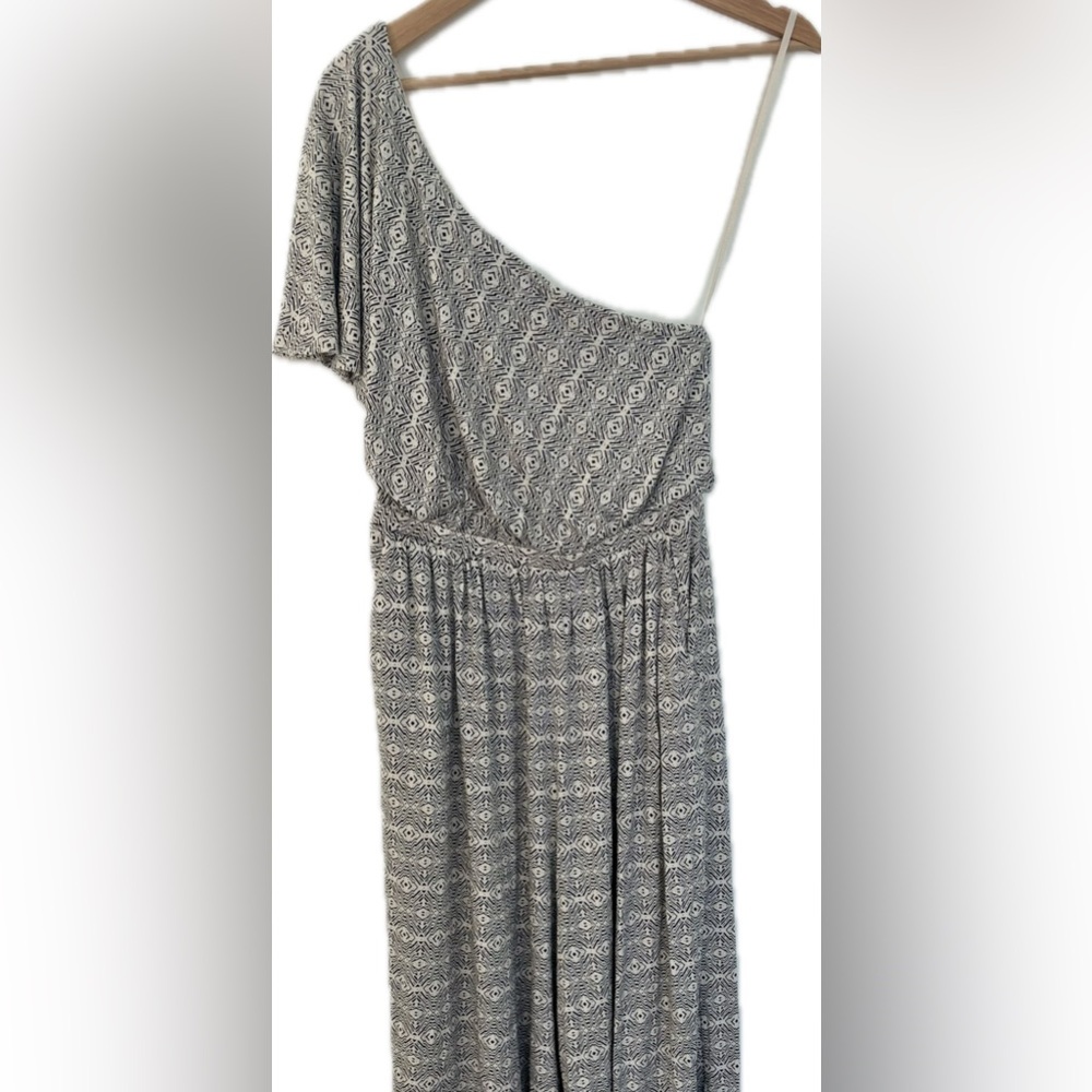 ✨XS Maeve Anthropologie One Sleeve Cold Shoulder Cropped Pant Wide Leg Jump Suit